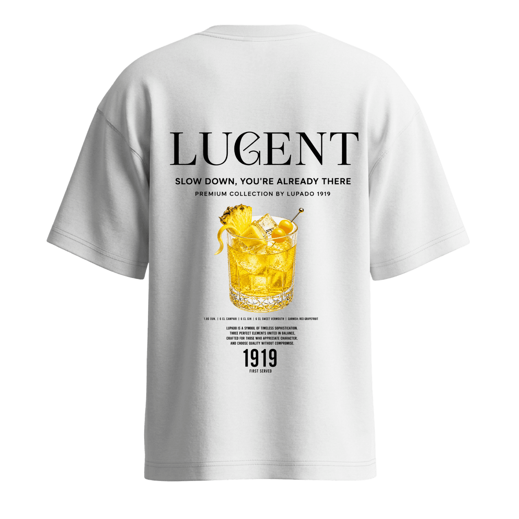 Lucent Amber Sour Tee — White, back
